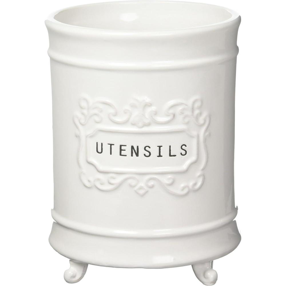 imageMud Pie Circa Utensil Ceramic Holder 65quotx5quot dia UtensilsUtensils