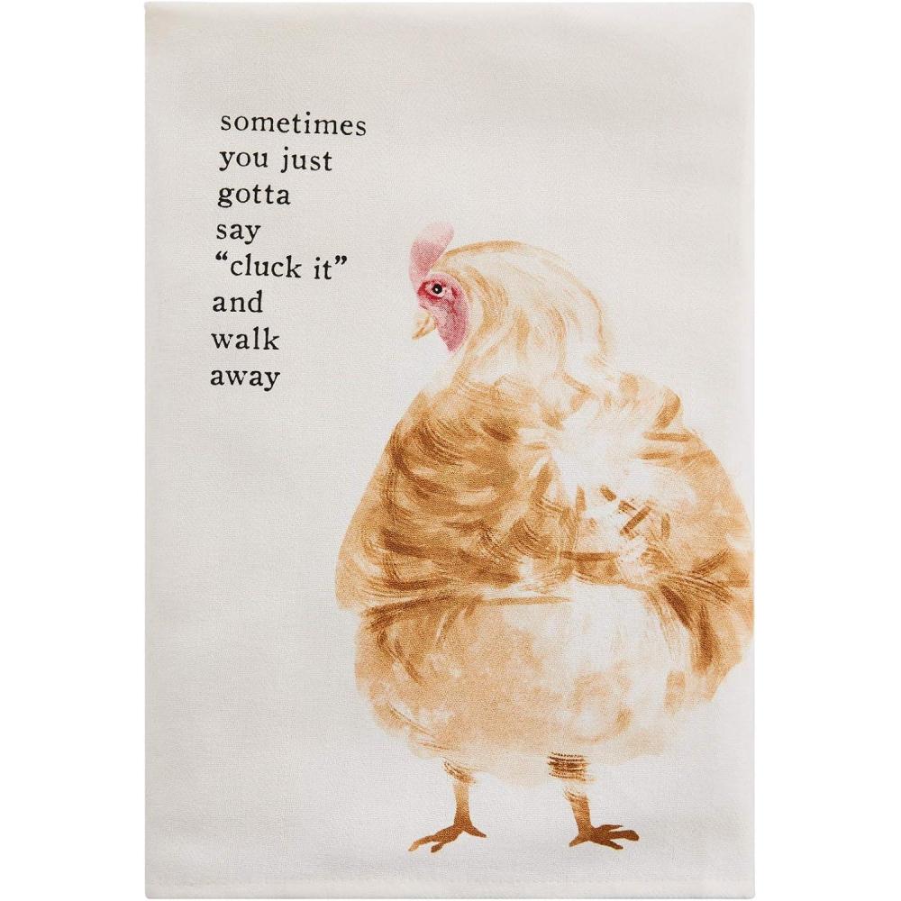 imageMud Pie Farm Dish Towels Cow 26quot x 16 12quotChicken