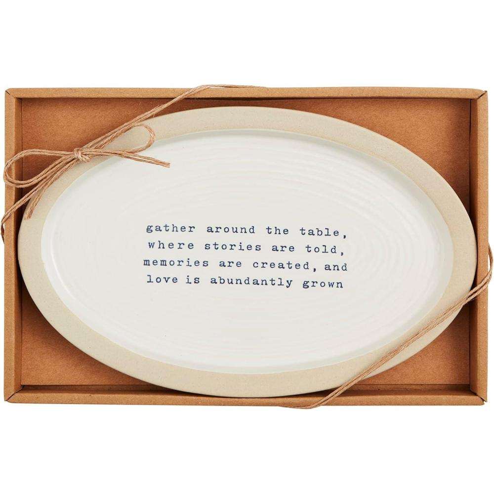 imageMud Pie Farmhouse Sentiment Plate Gather 6 12quot X 11quot6 12 x 11