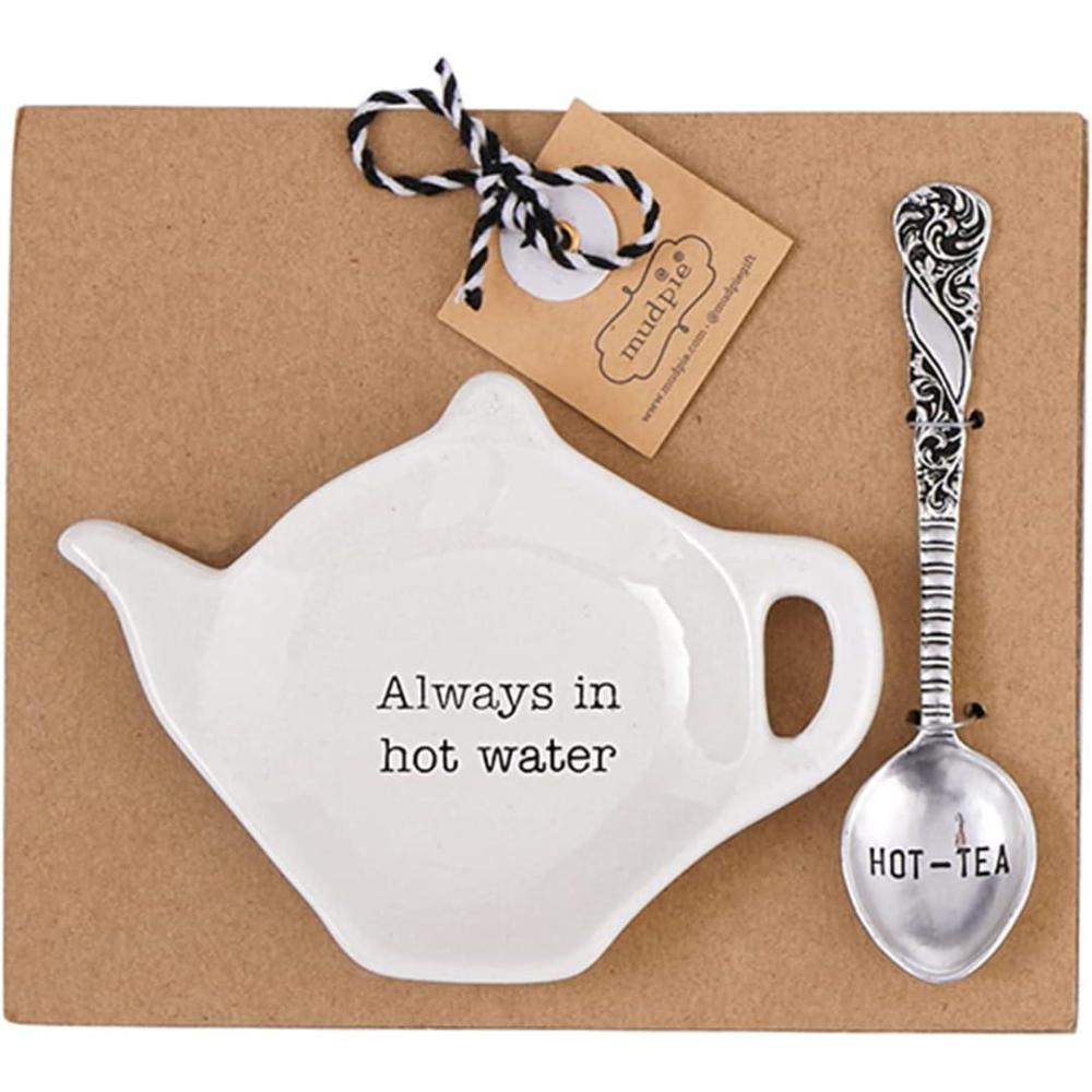 imageMud Pie Home Kitchen Circa Tea Time Teapot Tea Bag Spoon Rest Sets 42600444 Always in hot water
