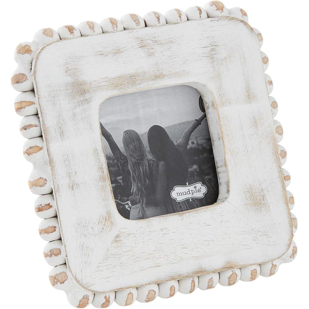 imageMud Pie SQUARE SMALL BEADED EDGE FRAME