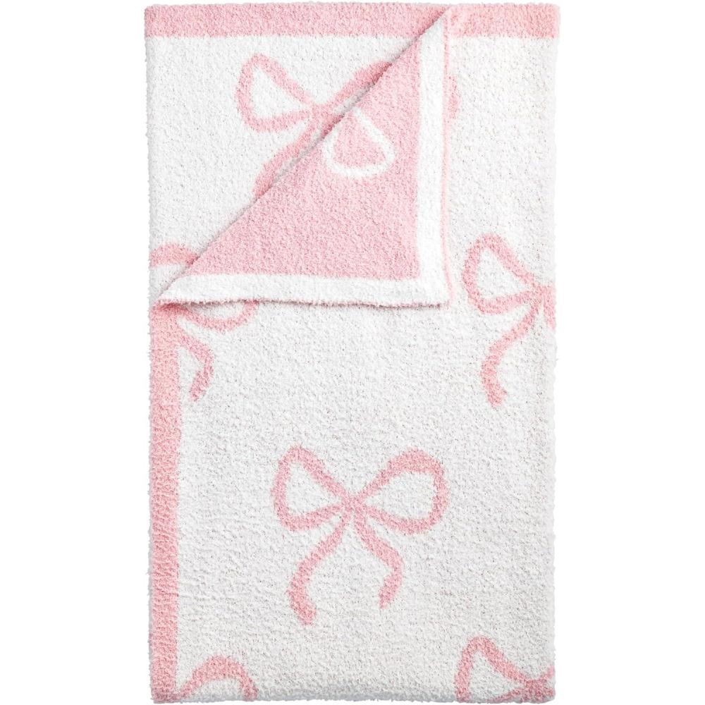 imageMud Pie Womens Valentine Bows Chenille Blanket