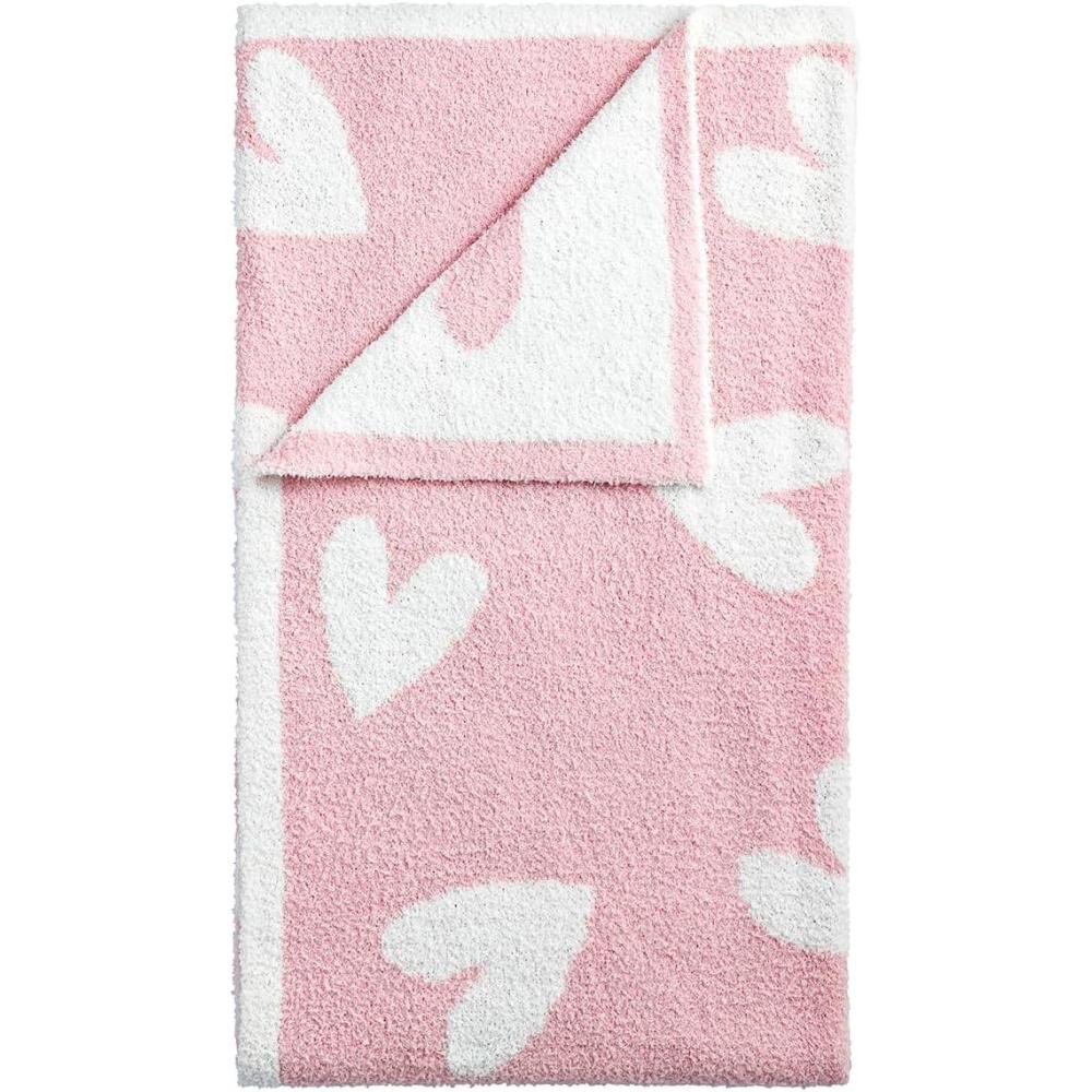 imageMud Pie Womens Valentine Hearts Chenille Blanket