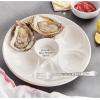 Mud Pie Deviled Egg Paddle Tray, 5 1/2″ x 15 1/2″ | Fork 7″, White(Oyster Platter)