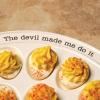 Mud Pie Deviled Egg Paddle Tray, 5 1/2″ x 15 1/2″ | Fork 7″, White(Round Egg Plate)