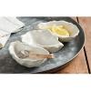 Mud Pie Oyster Shaped Triple Dip and Serving Set, White, 10.25″ x 5.5″(10.25″ x 5.5″)