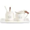 Mud Pie Bistro Cream and Sugar 5 Piece Set