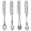 Mud Pie Circa Spreader Set, Silver(4 piece)