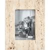 Mud Pie Cream Travertine Frame, Small, 9.5″ x 7.5″