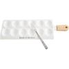 Mud Pie Deviled Egg Paddle Tray, 5 1/2″ x 15 1/2″ | Fork 7″, White(Rectangular Egg Paddle Tray)