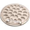 Mud Pie Deviled Egg Paddle Tray, 5 1/2″ x 15 1/2″ | Fork 7″, White(Round Egg Plate)