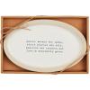 Mud Pie Farmhouse Sentiment Plate, Gather, 6 1/2″ X 11″(6 1/2″ x 11″)