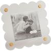 Mud Pie Square Scallop Acrylic Frame; 4 1/2″ Dia