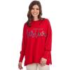 Mud Pie Women’s Holiday Sparkle Sweater(Red)