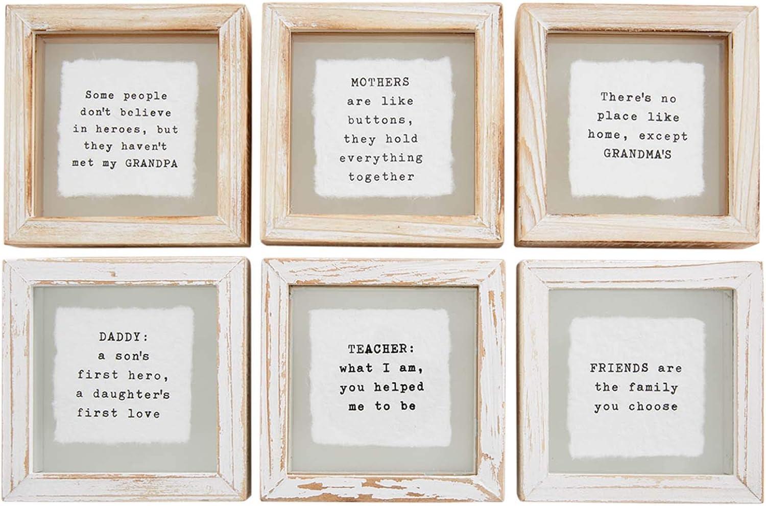 imageMud Pie Small Family Glass Plaque 4quot x 4quot GrandpaFriends