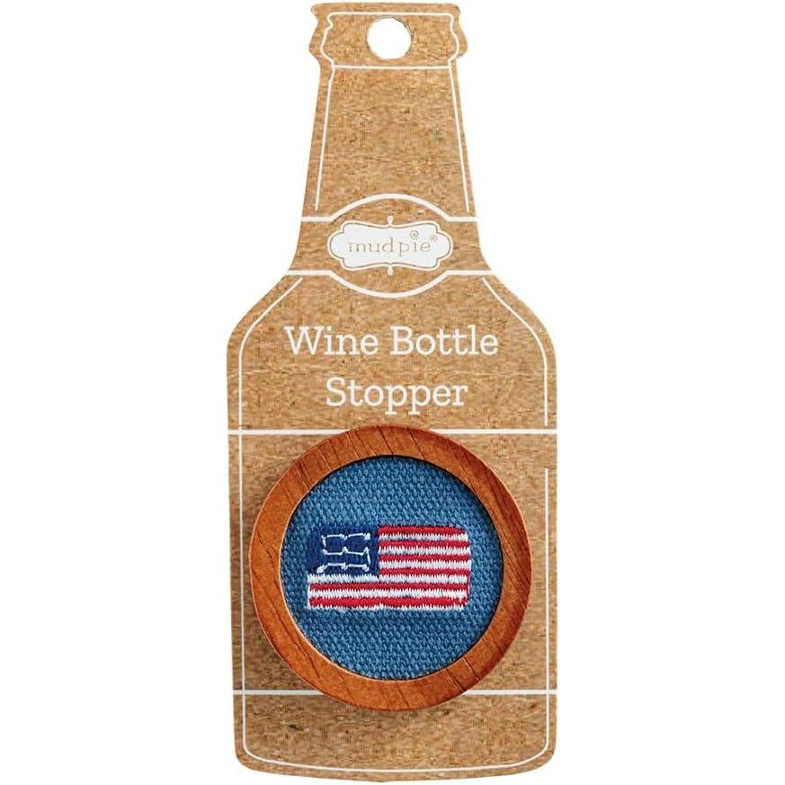 imageMud Pie Everyday Flag Embroidered Bottle Stopper