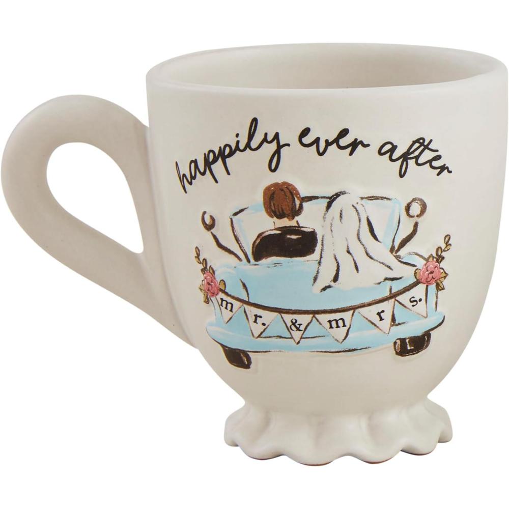 imageMud Pie Happily Wedding 16 oz MUGS White
