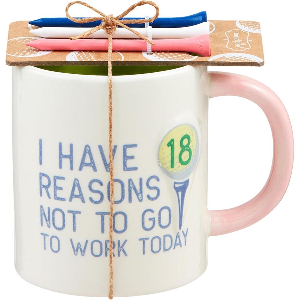 imageMud Pie Reasons Golf Tee And Mug Set mug 13 oz tee 3 14quot