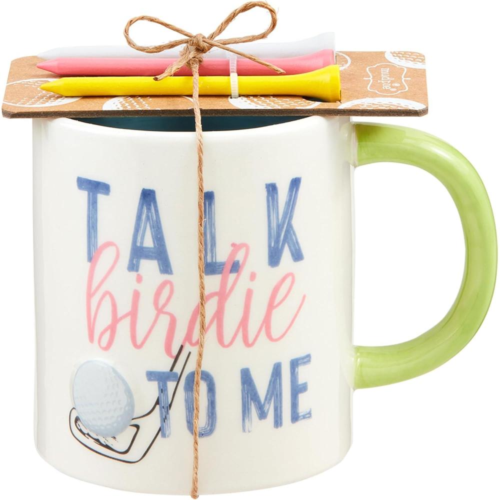 imageMud Pie Talk Golf Tee And Mug Set mug 13 oz tee 3 14quotTalk Birdie