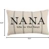 Mud Pie Nana Striped Grandma Pillow
