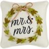 Mud Pie Mini Wedding Felt Pillow, Mr. Mrs