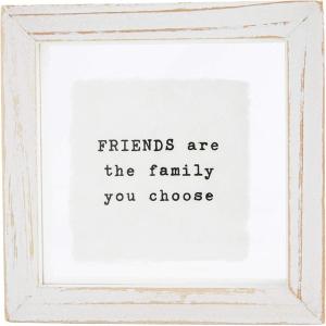 Mud Pie Small Family Glass Plaque, 4″ x 4″, Grandpa(Friends)
