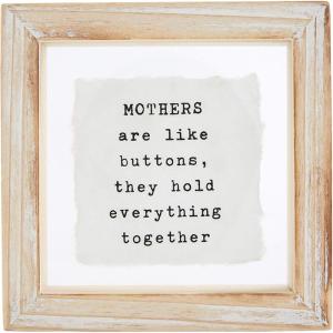 Mud Pie Small Family Glass Plaque, 4″ x 4″, Grandpa(Mother)