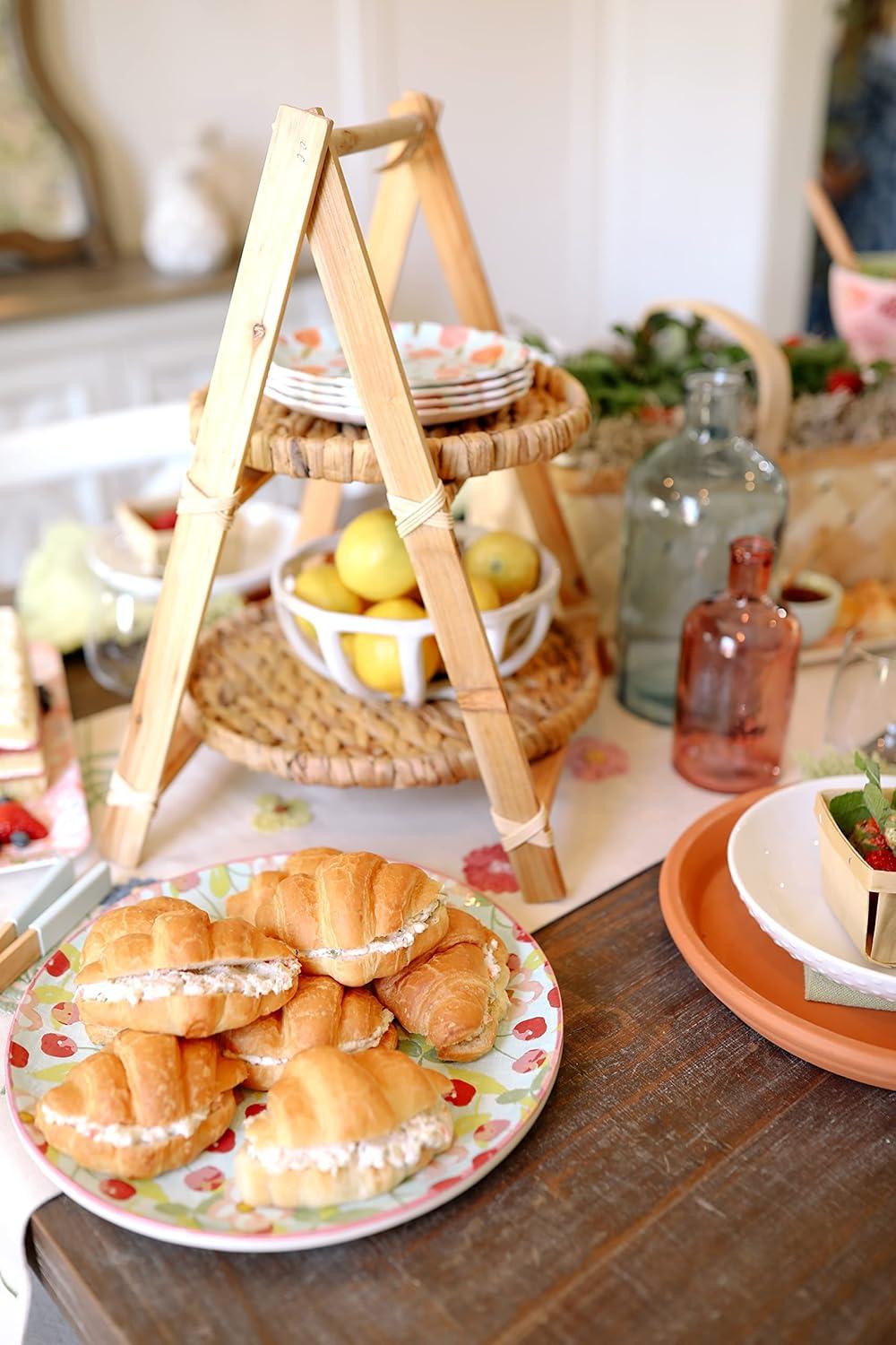 imageMud Pie Hyacinth Tiered Server 20 14quot X 13quot Dia Brown