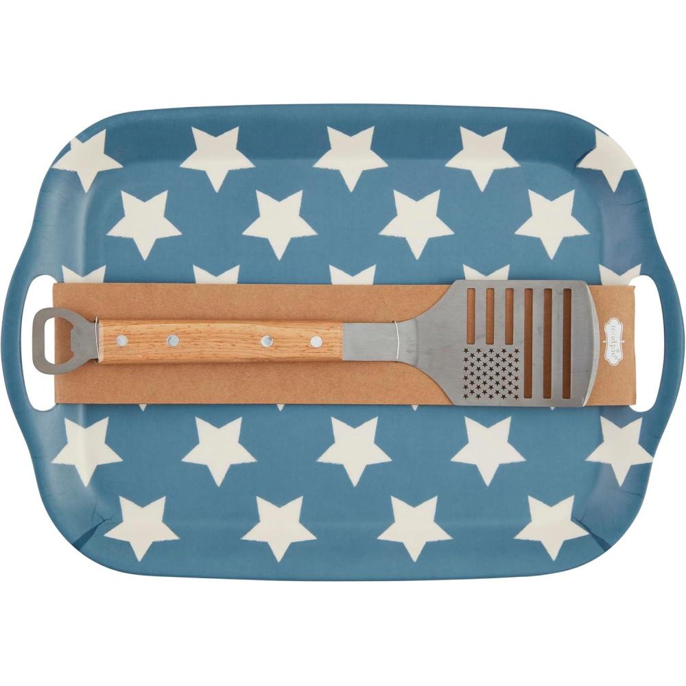 imageMud Pie Americana Tray Spatula Set tray 11 12quot x 16 12quot spatula 12quot