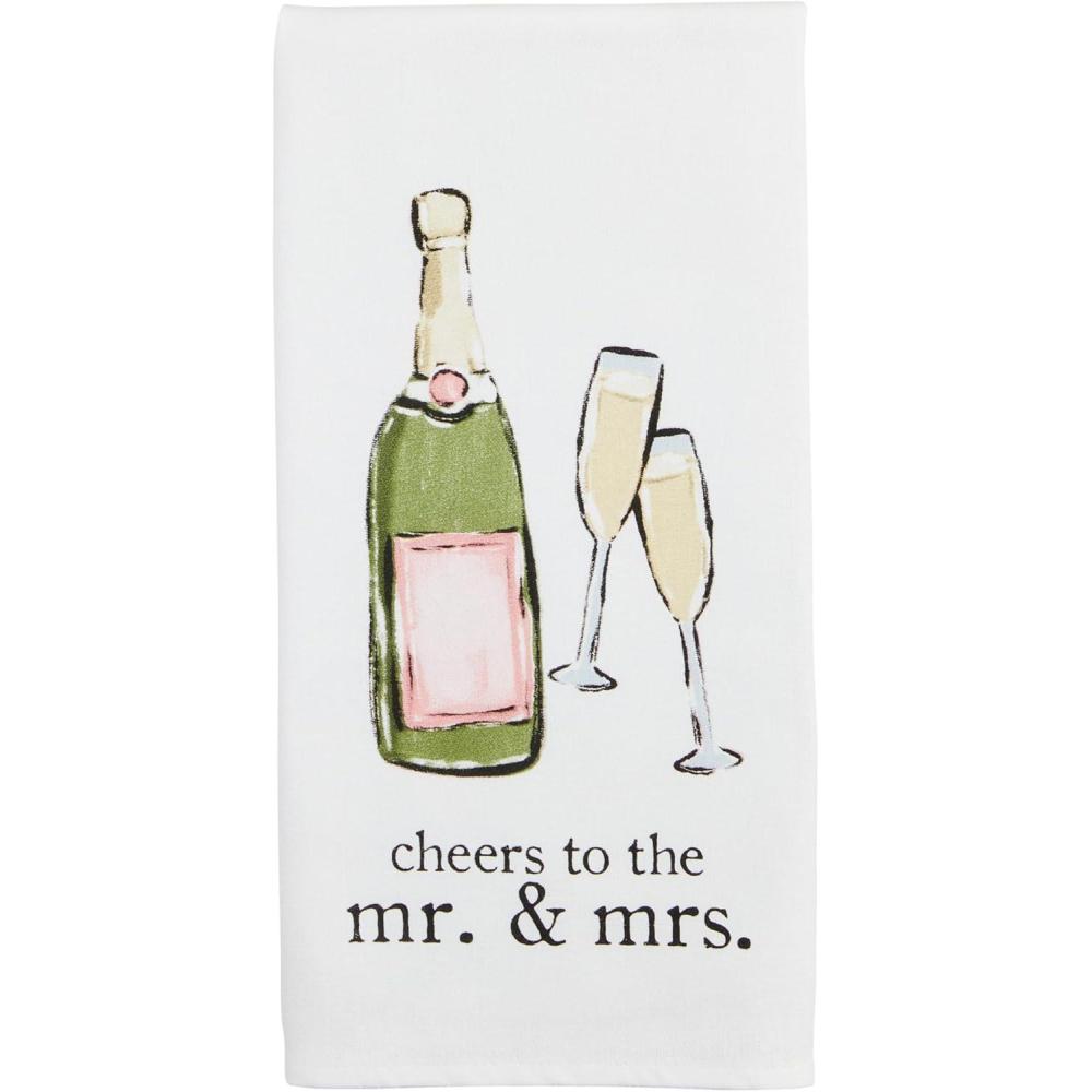 imageMud Pie Cheers Cotton Hand Towel 26quot x 16 12quot