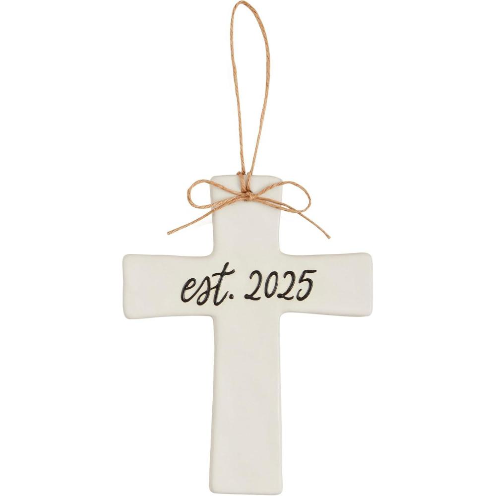 imageMud Pie Est 2025 Wedding Cross 6 12quot x 5quot