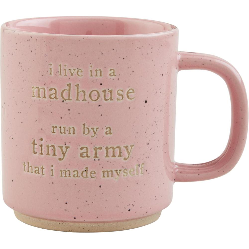 imageMud Pie Gray Funny Mom Mug 15OzPink