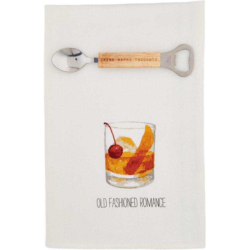 imageMud Pie Happy Hour Drink Dish Towel SmallOld Fashion