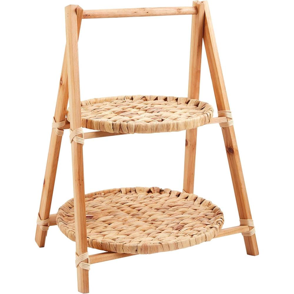 imageMud Pie Hyacinth Tiered Server 20 14quot X 13quot Dia Brown