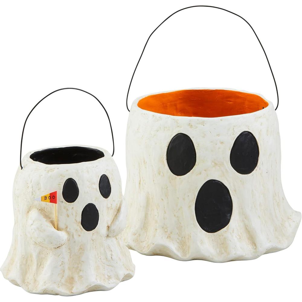 imageMud Pie Paper Mache Halloween Treat Buckets