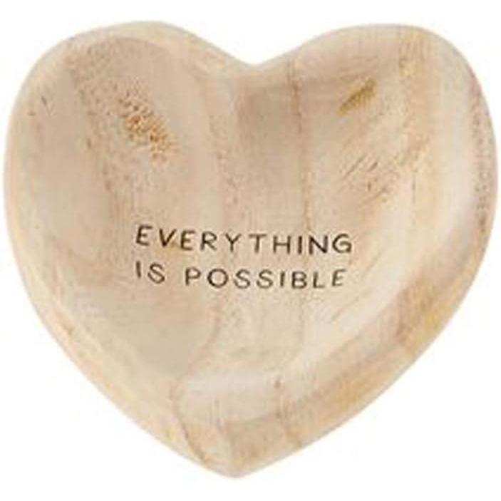 imageMud Pie Possible Wood Heart Trinket 5quot x 5quot