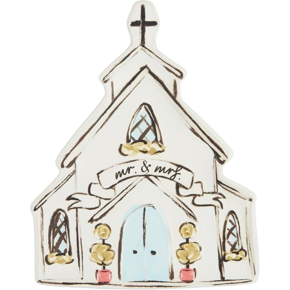 imageMud Pie Wedding Church Platter 13 34quot x 11quot