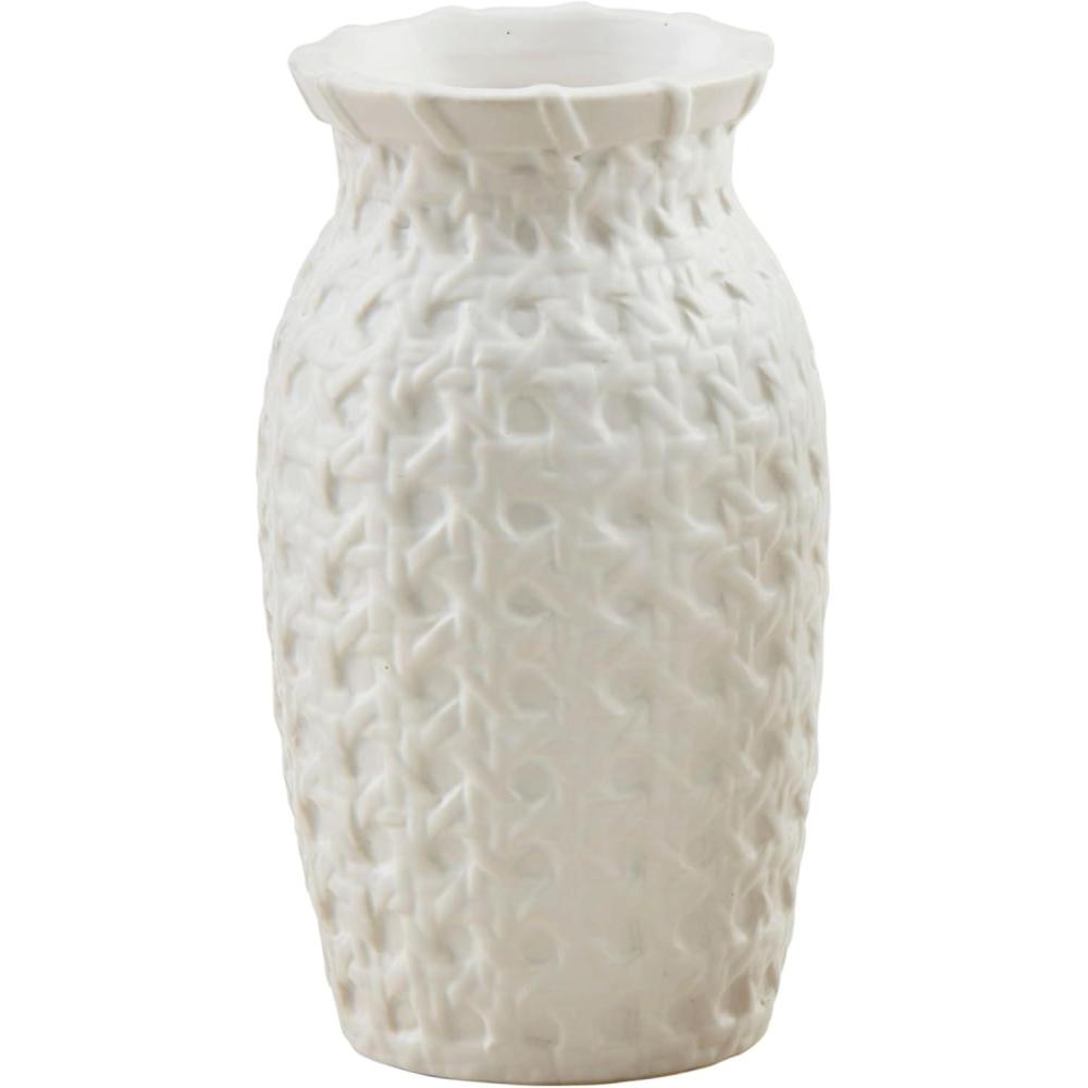 imageMud Pie Woven Ceramic Vase Cane 55quot x 325