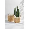 Mud Pie Beaded Hyacinth Basket Set, Brown