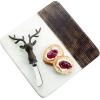 Mud Pie Deer Marble & Wood Board Set