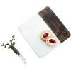 Mud Pie Deer Marble & Wood Board Set