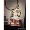 Mud Pie Halloween Large Light Up Skeleton Sitter(Large)