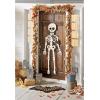 Mud Pie Halloween Skeleton Door Hanger, White, 59″ x 19″(Haunted Home)