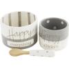 Mud Pie Happy Color Block Dip, 3 Piece Set, No Size, Gray, White