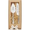 Mud Pie Boxed Wedding Cake Server Set, Silver, 9″