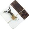 Mud Pie Deer Marble & Wood Board Set