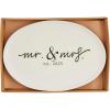 Mud Pie Mr And Mrs 2025 Platter; 12″ x 17″