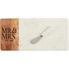 Mud Pie Mr And Mrs Est Marble Board; board 7″ x 15″ | spreader 5 1/2″