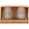 Mud Pie Mrs Est Glass Set 16 oz DRINKWARE