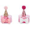 Mud Pie Baby Girls’ Hot Pink Party Hat and Bow Set, One Size